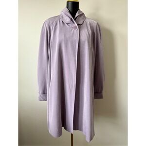Gallery Woman Lavender Purple Sueded Microfiber Swing Coat Plus Size 2X